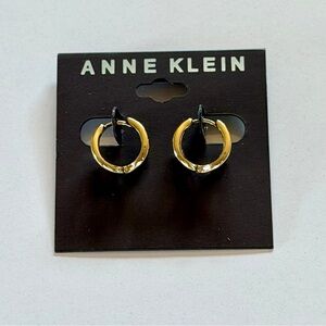 Anne Klein Gold Tone Crescent Statement Earrings